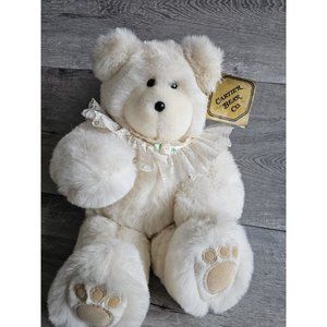 Vtg Deri Cartier Bear Company 1985 Baby Bear Ivory 17” w Tags Rare - SIGNED